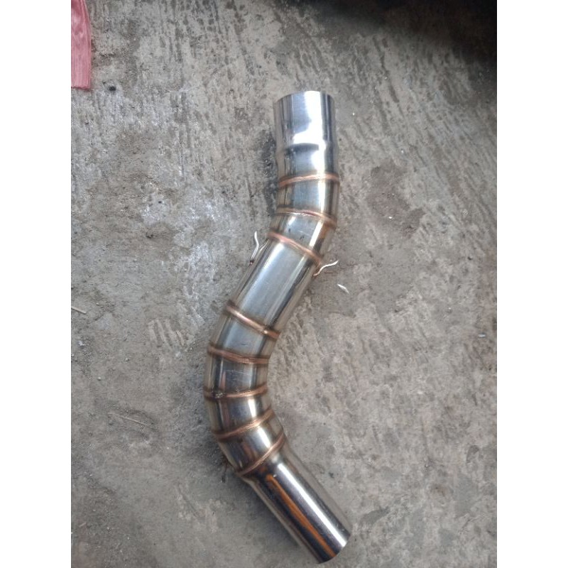 LETTER S/SAMBUNGAN LEHER STAINLESS (INLET 38/50) BEAT MIO VARIO AEROX SCOOPY NMAX PCX DLL