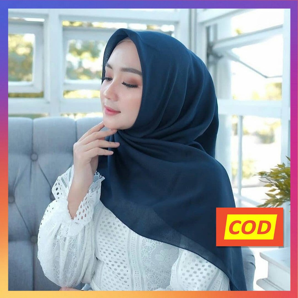 Bella Square Hijab Segi Empat Polos Kerudung Jilbab BellaSquare Warna part 1