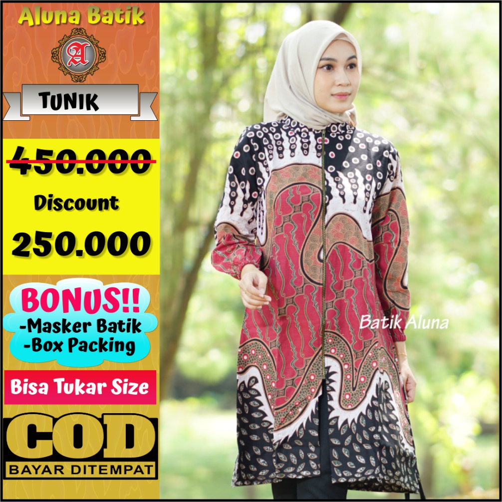 Batik Cewek Solo Premium Panjang Tunik TBA 016