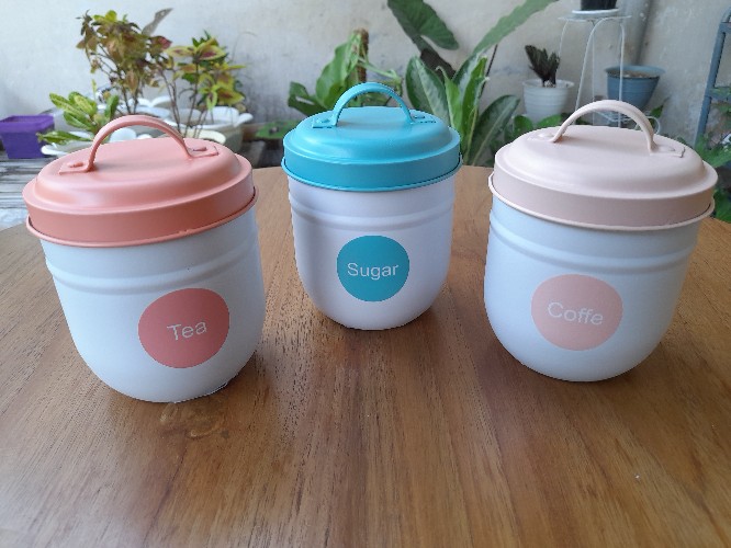 Informa Melody Minea Canister (tempat Penyimpan Gula, Teh, Kopi)alat Dapur Food Grade Toples