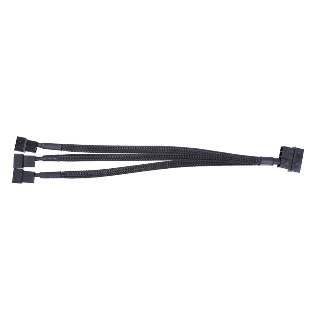Bebas ongkir 5pcs 4pin IDE Molex to 3-Port 3Pin/4Pin Cooler Cooling Fan Splitter Power Cable For