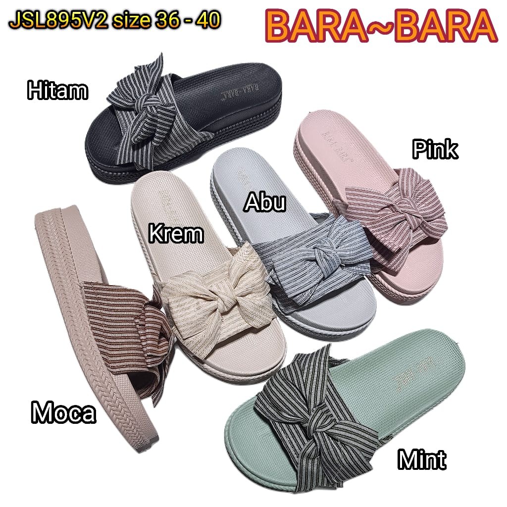 jelly sandal wanita barabara karet import bara bara sendal cewek JSL895V2