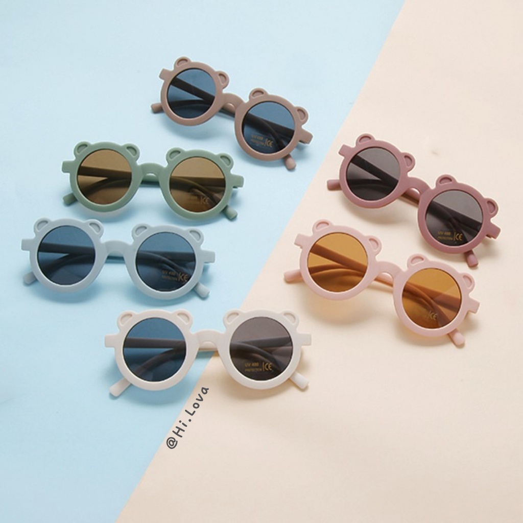 kacamata anak kartun lucu kaca mata hitam anak laki perempuan import korea bulat anti uv kacamata be