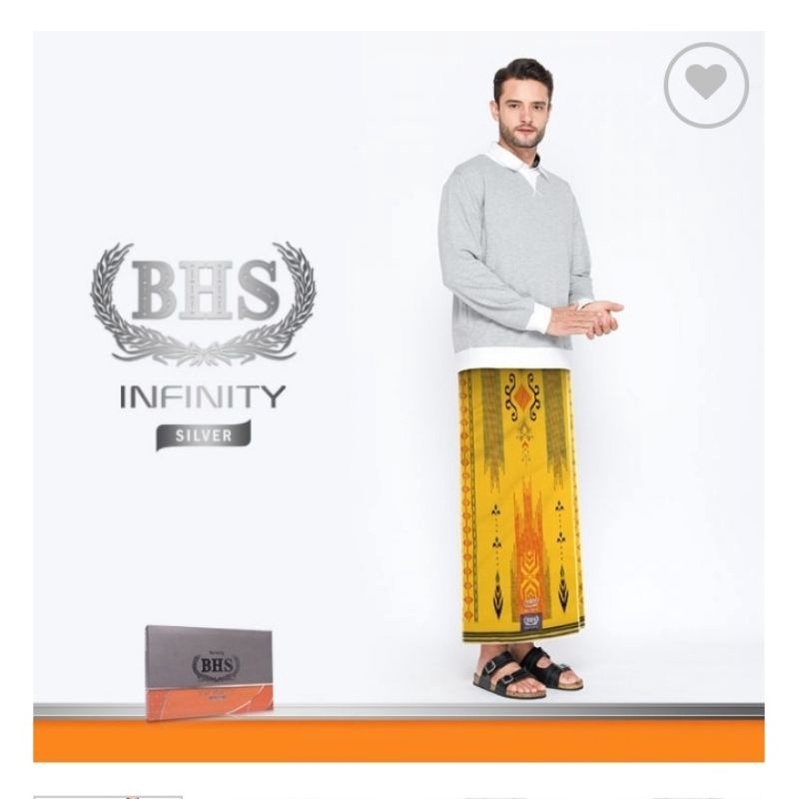 Sarung BHS infinity silver motif PKD KUNING