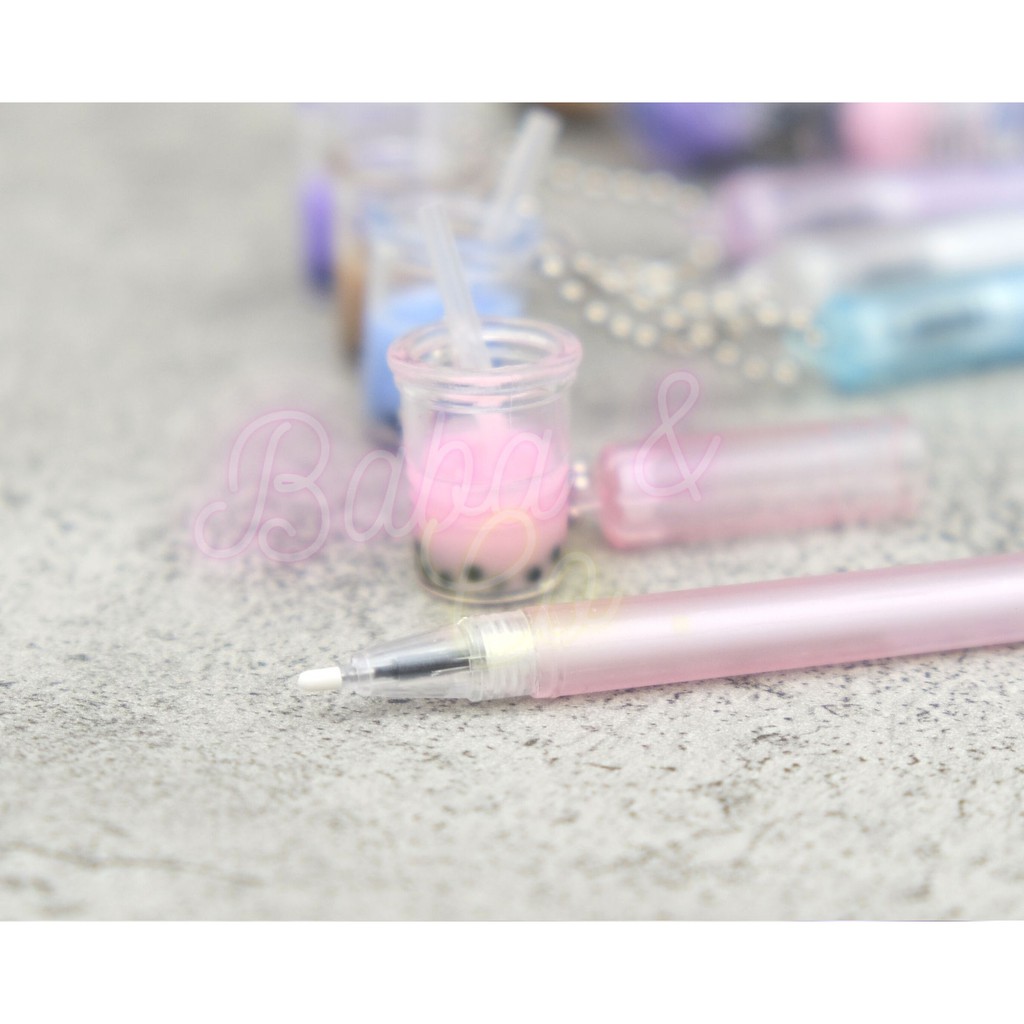 PEN BUBBLE TEA BOBA UNIK LUCU BOLPEN LUCU PENA UNIK PULPEN IMUT ALAT TULIS SEKOLAH KANTOR-2