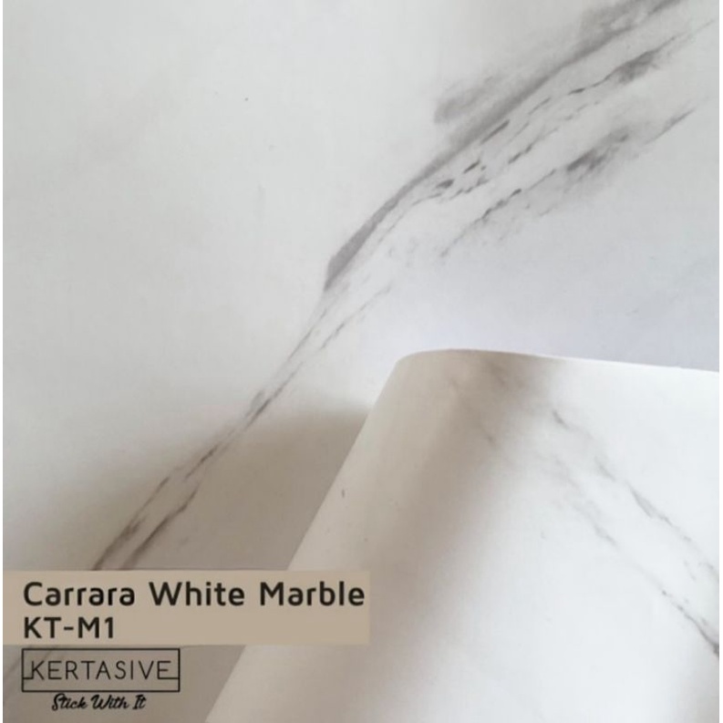 WHITE MARBLE Sticker Lem Stiker PVC Decosheet Taco Sheet Supercon Decosit Pelapis Furniture Mebel