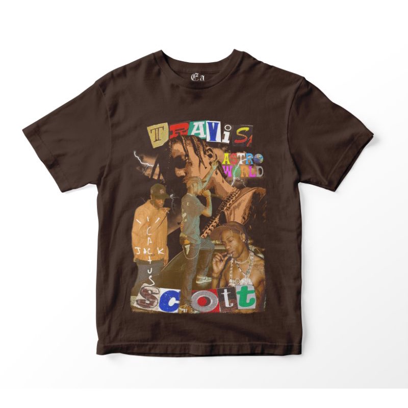 Rap tee  Travis Scott Oversize | Bootleg Tee Travis Scott | Kaos Travis Scott