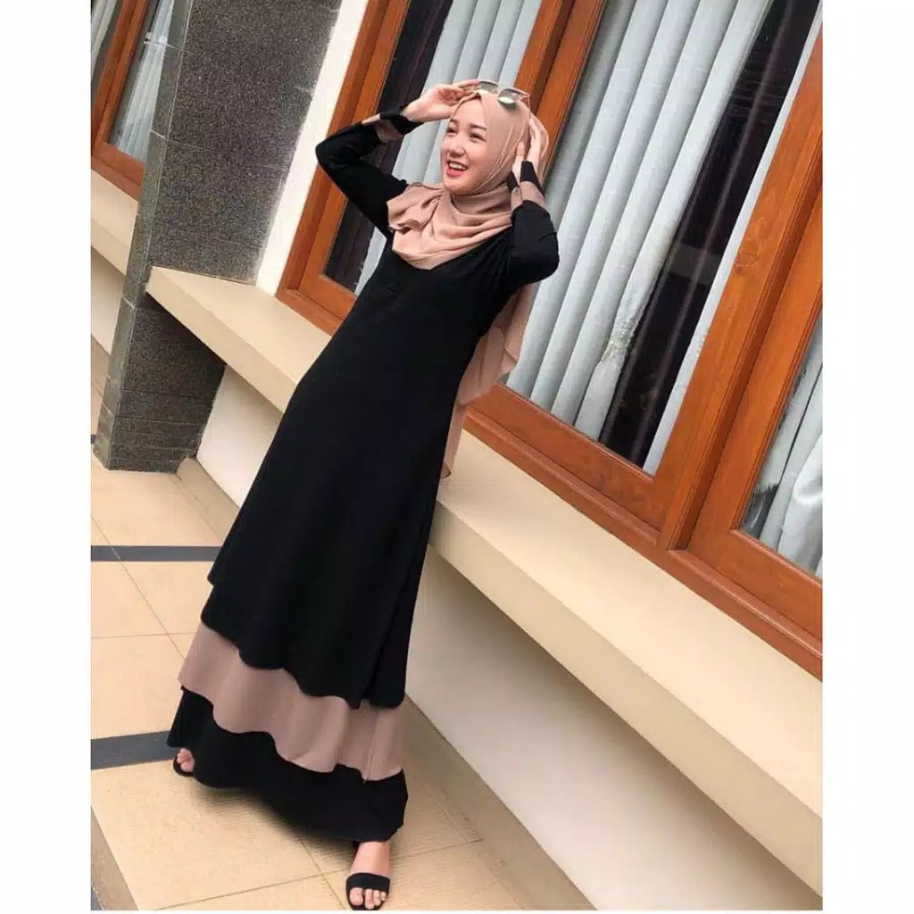 Jual Setelan dress fashion busana baju gamis casual muslim muslimah