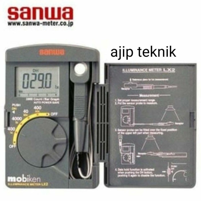 SANWA LX2 digital pocket lux light meter LX-2 alat ukur cahaya JAPAN