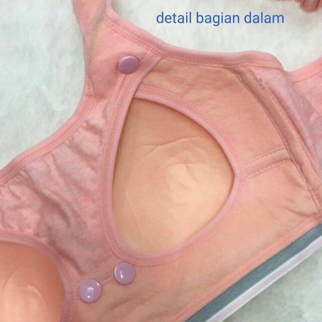 Bh Menyusui Import Z6202 Kerah Singlet / Bra Menyusui 2 Kancing Bukaan