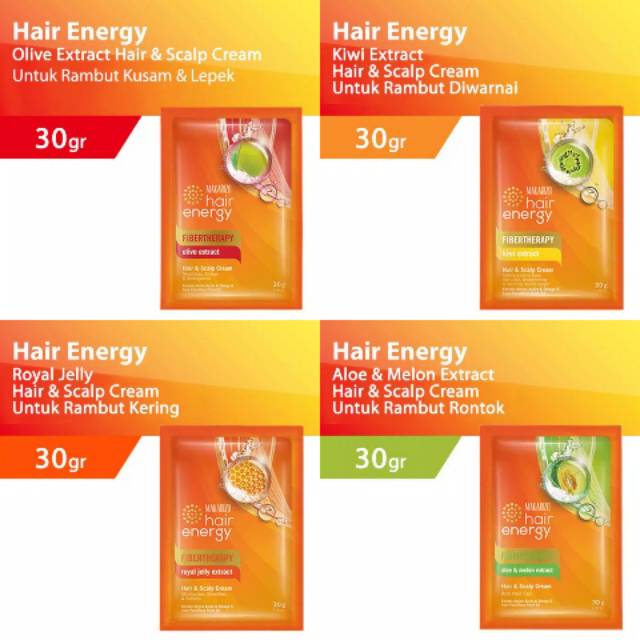 Makarizo Hair Energy FIBERTHERAPY Hair &amp; Scalp Creambath 30gr