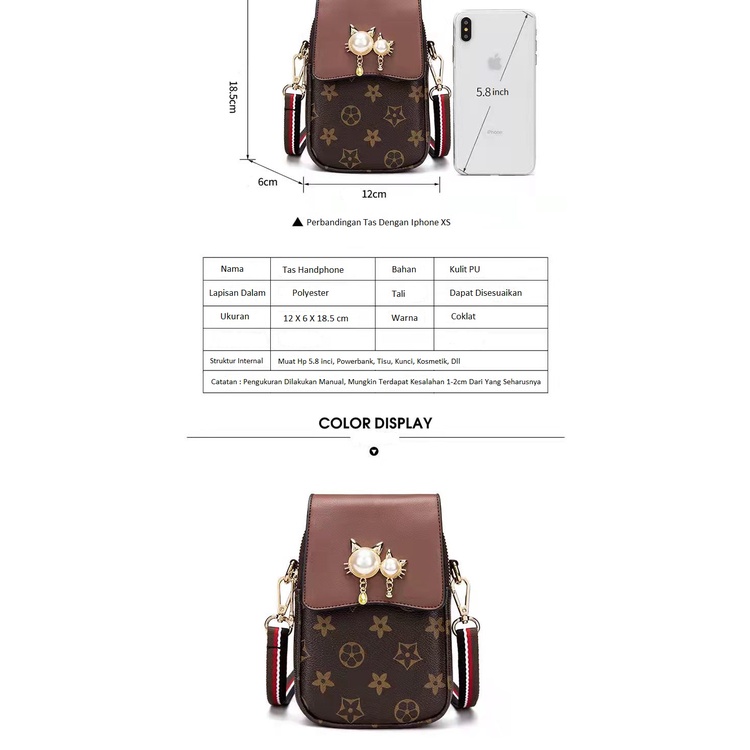 CYS Tas Mini Selempang Wanita Kekinian Tas Wanita Fashion Korea Import Tas Handphone Kekinian Tas Wanita Cantik Real Pict T270