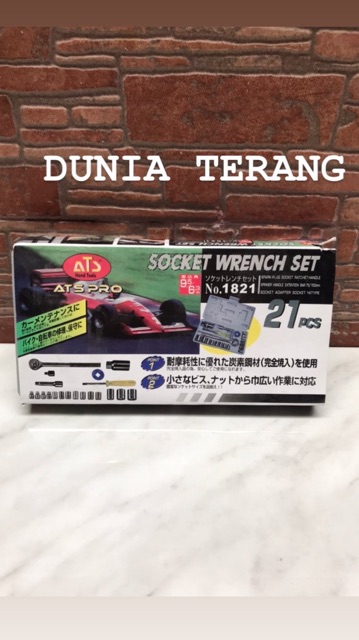 KUNCI SOCK SET 21 PCS RRT / SOK SHOCK MATA HAND SOCKET WRENCH 21PCS ATS / VPR / VENUS / NEW DELAND