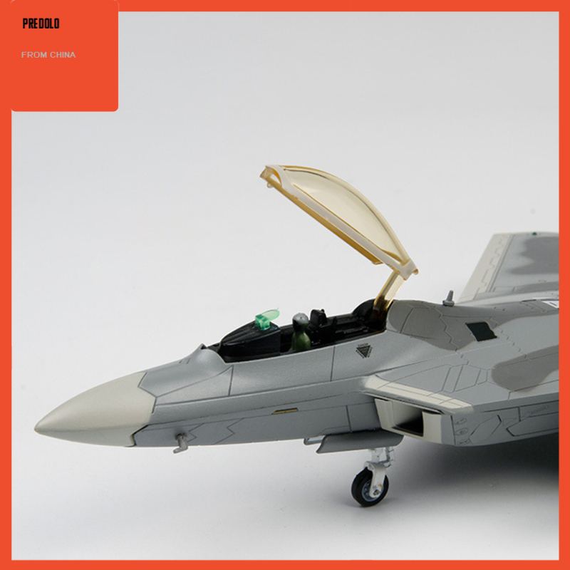 Miniatur Diecast Pesawat F-22 Skala 1 / 72 Dengan Stand Untuk Dekorasi