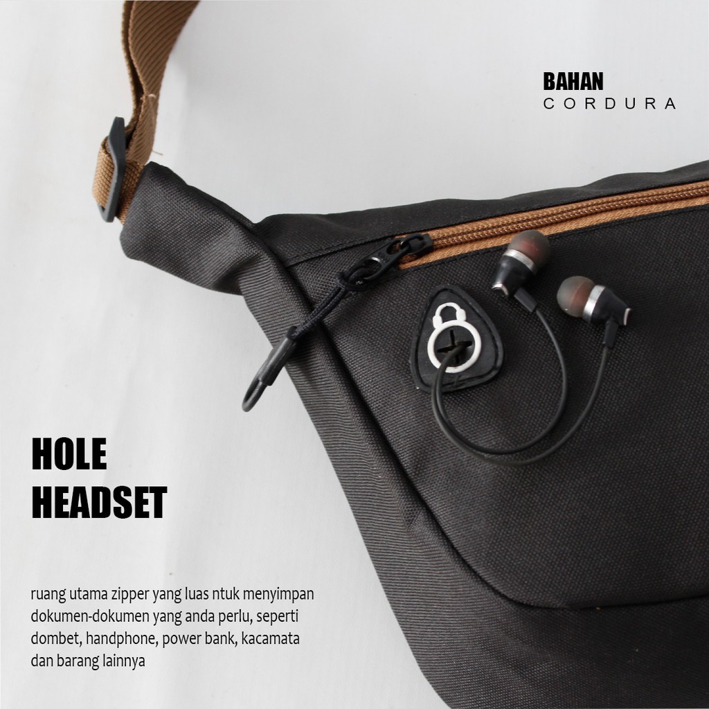 Tas selempang pria R2 Tas Pria Slempang Tas Selempang Tascowok - Tas selempang prahu distro casual