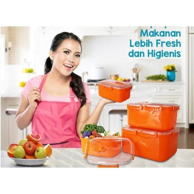 BAROKAH GAMIS Vacuum Container penyimpan Makanan food storage kitchenery 1 Liter