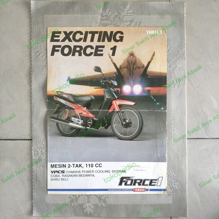 (100% ORIGINAL) Brosur Yamaha Force 1 (Hitam Merah) bagus bos