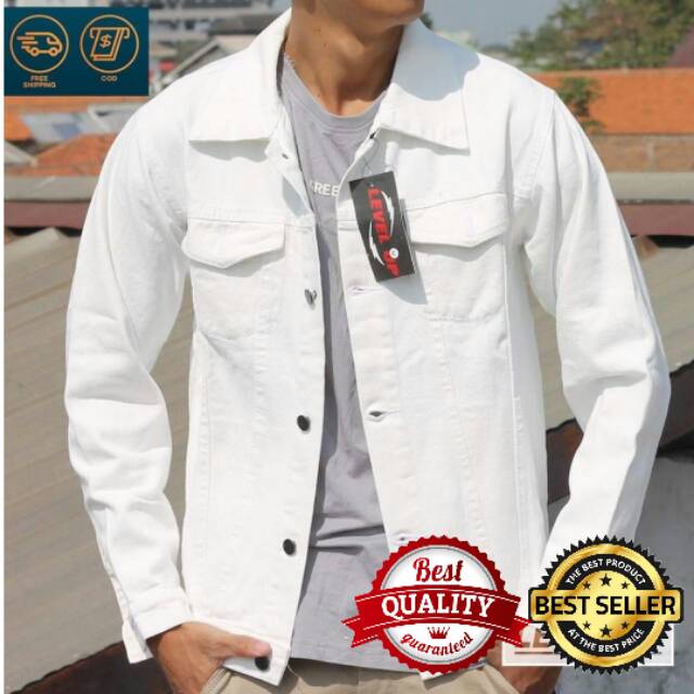 [COD] Jaket Jeans Aurora Biondi Reguler Warna Polos Original Level Up