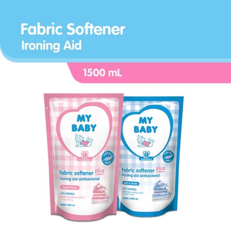 My Baby Fabric Softener Plus Ironing Aid Soft & Gebtle 1500ml / My Baby Softener Pewangi Pakaian