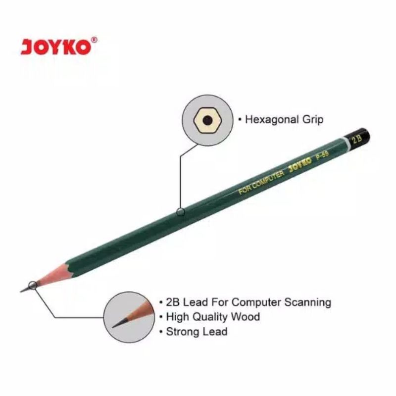 

PENSIL KOMPUTER 2B Joyko P-88 hijau satuan ujian UN