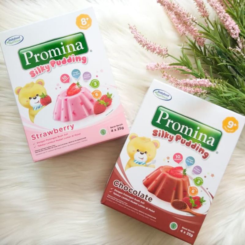 

PROMINA SILKY PUDING STRAWBERRY/COKLAT