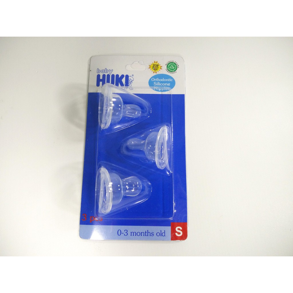 HUKI 3 pcs Dot Orthodontic Silicone Nipples Blister Dot Gepeng isi 3 | Dot Orho Gepeng isi 3  S M L