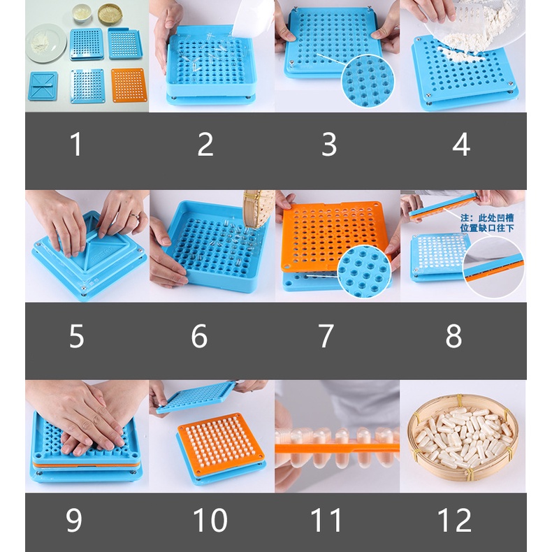 ★0#-100 Lubang★ Alat Pengisi Bubuk Kapsul Manual/Capsules Filling Board