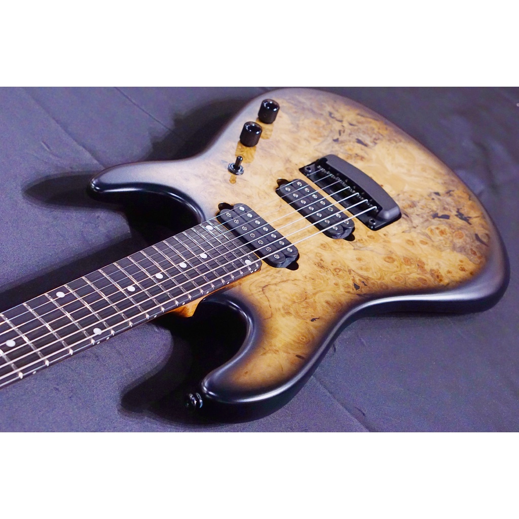 Ernie Ball Music Man Jason Richardson Signature Cutlass HH 7-String - Natural Buckeye Burl  S06066