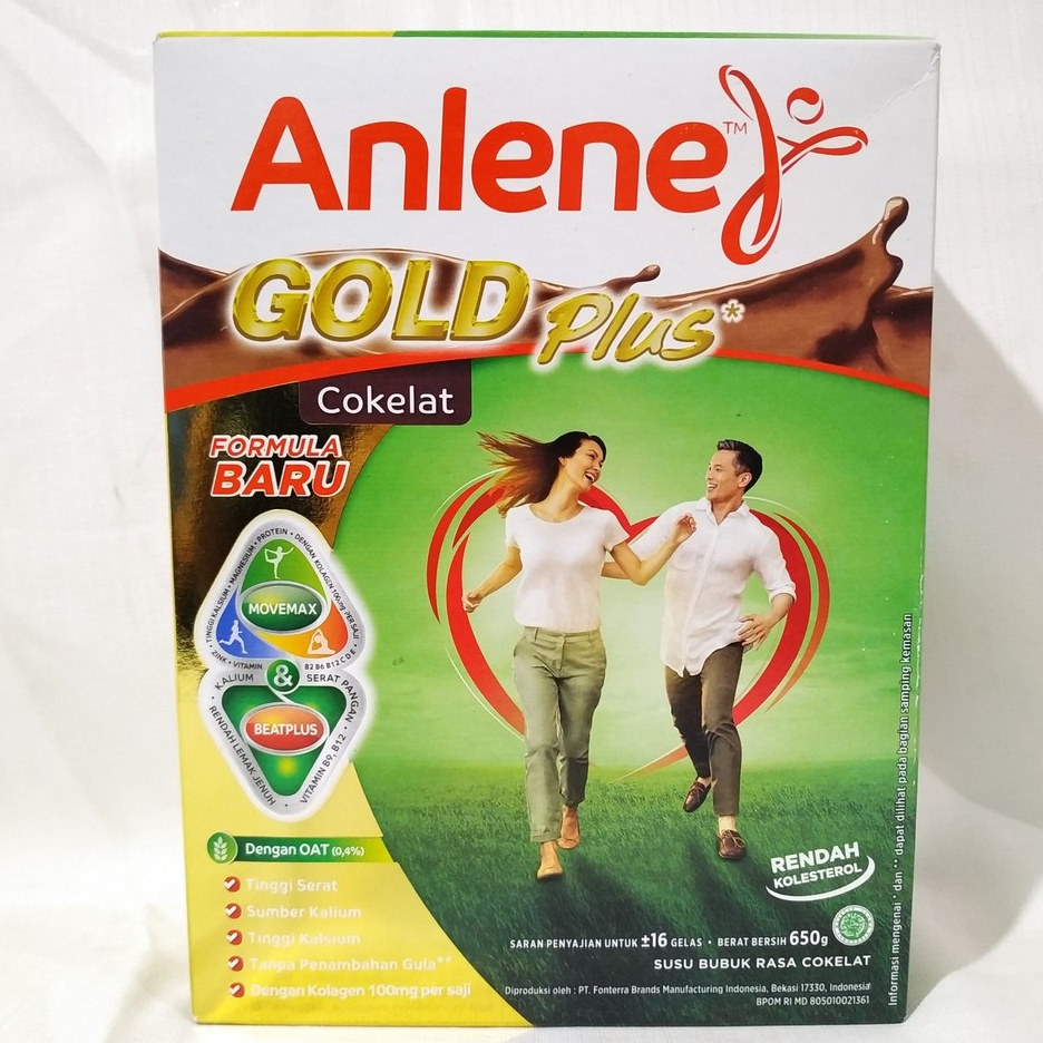 Anlene Gold Plus Coklat/Vanila 650GR/popokcibarusah