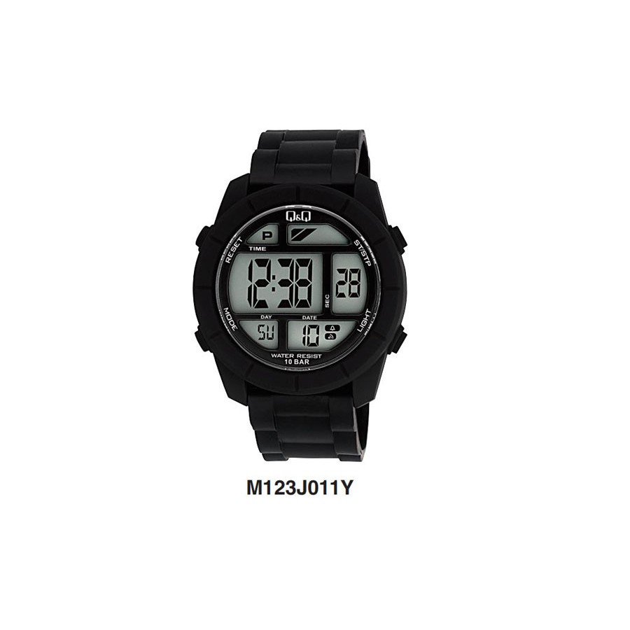 Jam Tangan Pria Casual Sporty Rubber Digital Original Q&amp;Q QnQ QQ M123 M123J Series