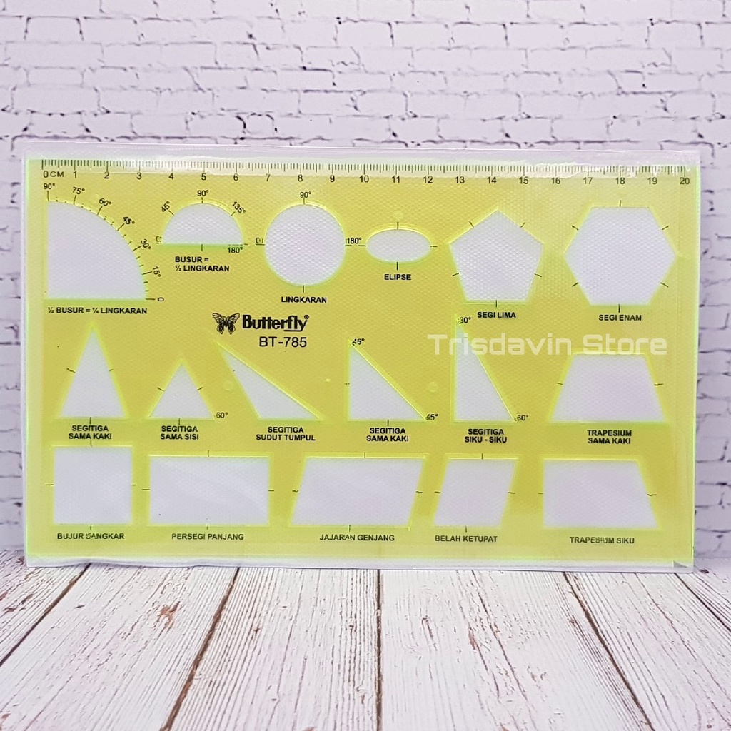 

Butterfly Penggaris sablon mal warna kuning