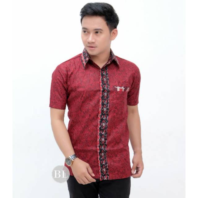 Batik motif mega mendung merah