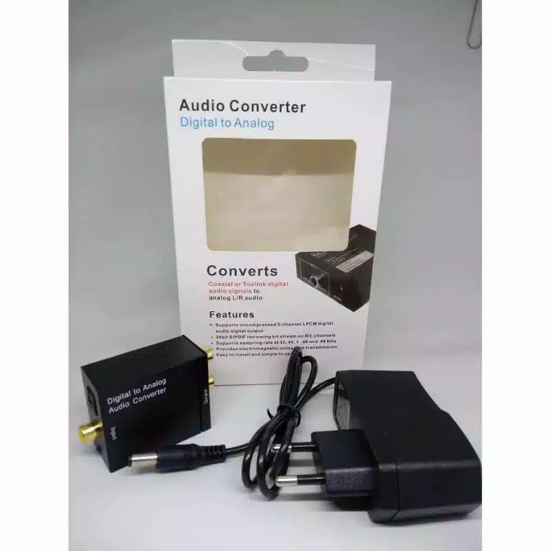 [WAE] DIGITAL TO ANALOG AUDIO CONVERTER COAXIAL / TOSLINK TO ANALOG / RCA GOOD QUALITY