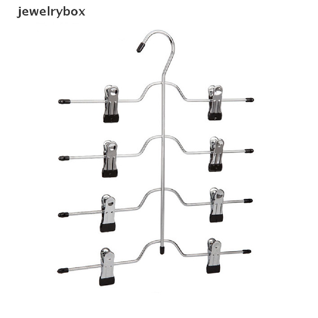 (jewelrybox) Gantungan Celana Pendek / Rok 6 Tingkat Bahan Metal Anti Slip