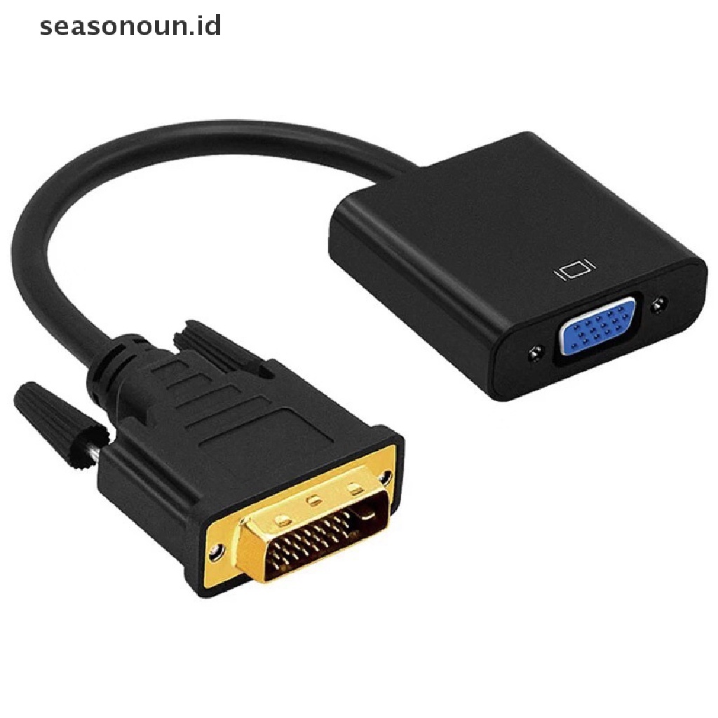Adaptor Kabel Konverter Full HD DVI Male Ke VGA Female 24 + 1 25Pin Ke 15Pin