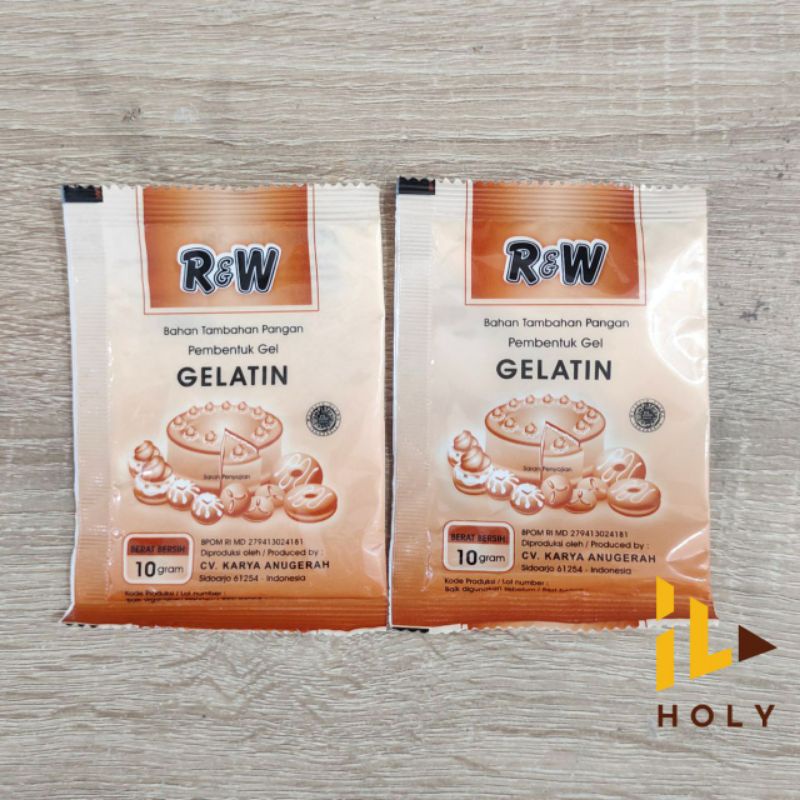 

R&W Gelatin 10gr Bahan Pembentuk Gel