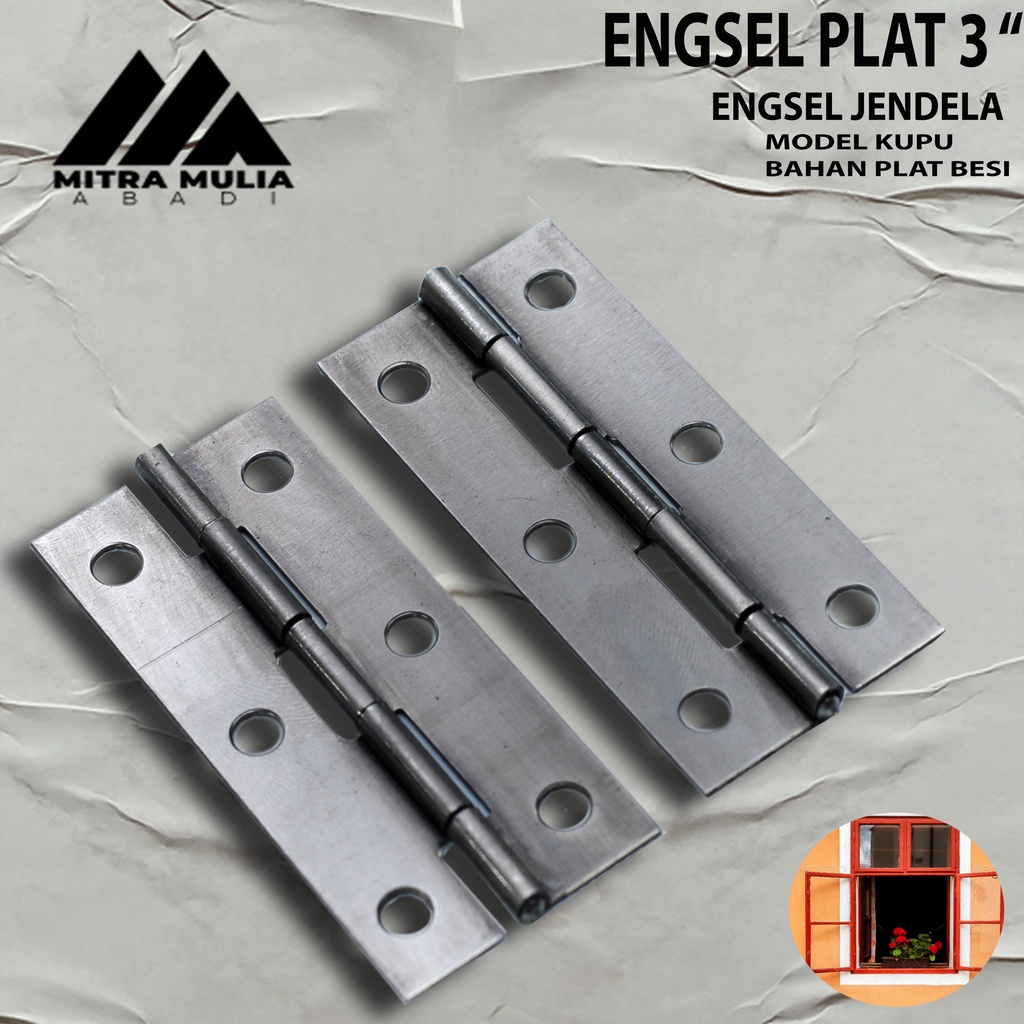 Engsel Kupu Plat Besi 3&quot; Hinges