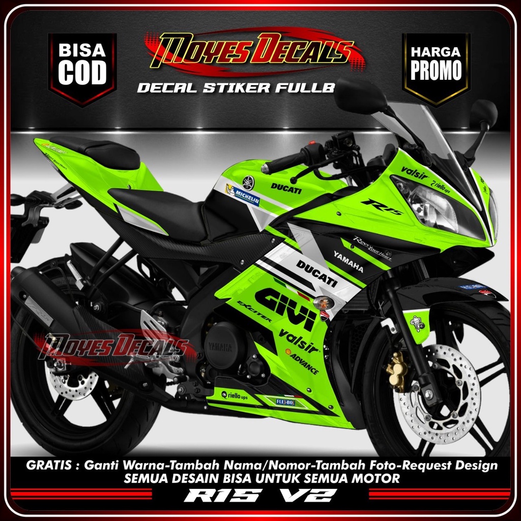 tahan lama stiker r15 v2 decal stiker r15 v2 stiker motor r15 v2 stiker motor r15 v2 full body desai