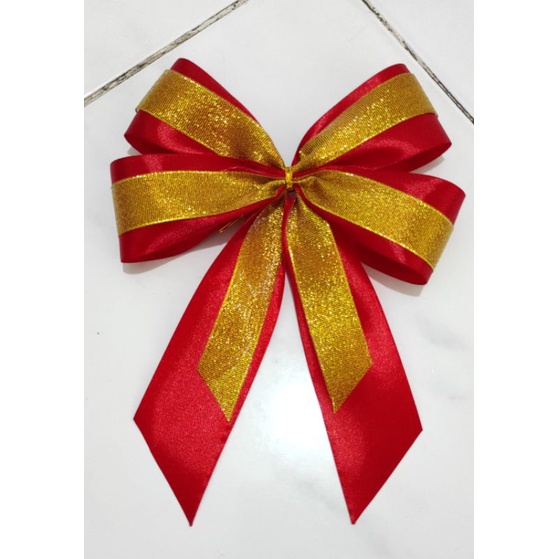 

Pita jadi Merah Gold untuk hampers kado seserahan natal Imlek