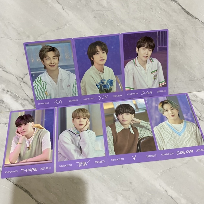 BTS sowoozoo swz mini photocard mpc photo card pc 1/8 special message card rm jin suga v jk jimin