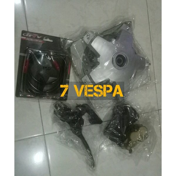 Rem cakram depan vespa px exclusive excel set komplit