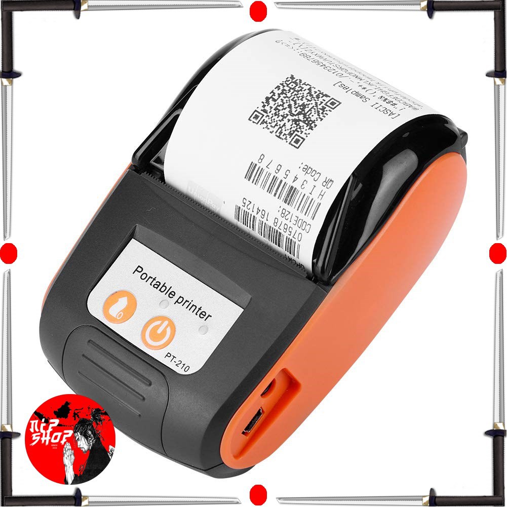 GOOJPRT POS Bluetooth Thermal Receipt Printer 58mm - JP-PT210 - BlackOrange