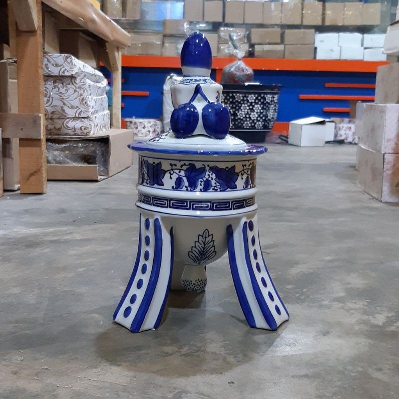 Pajangan toples biru putih Jual keramik biru putih Jual pajangan keramik import Dekorasi rumah