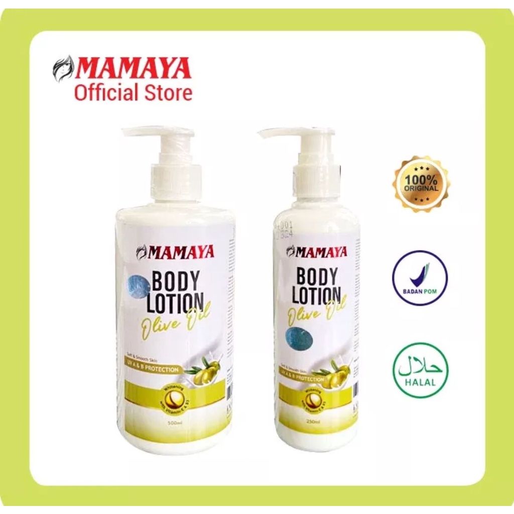 MAMAYA PAPAYA BODY LOTION 500ML BPOM RESMI BERSERTIFIKASI HALAL BODY LOTION GOAT MILK BENGKOANG OLIVE OIL RICE MILK