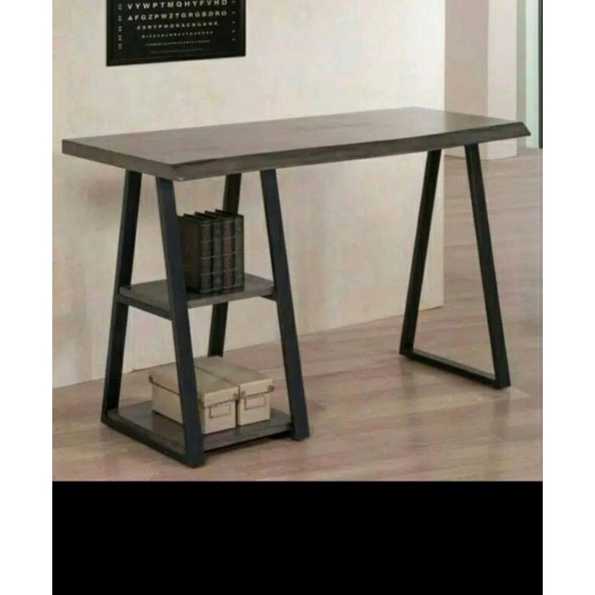 Jual meja kerja dan belajar industrial minimalis modern kekiniaan besi