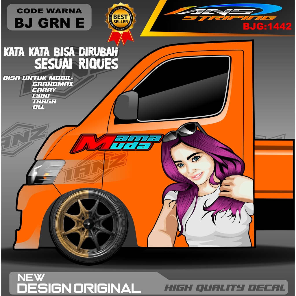 STIKER DECAL PINTU GRANMAX / DECAL PINTU L300 / STIKER MOBIL PICK UP