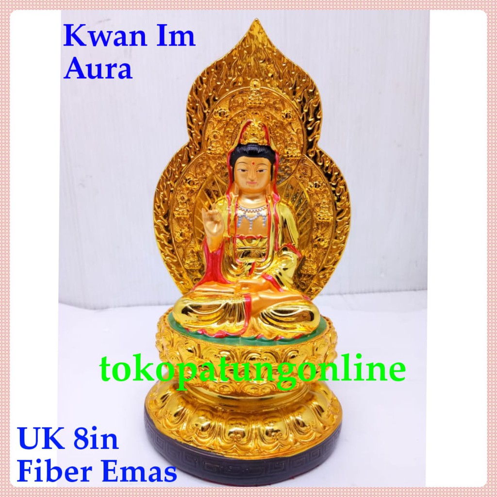 Patung Kwan Im Emas Aura Fiber 08