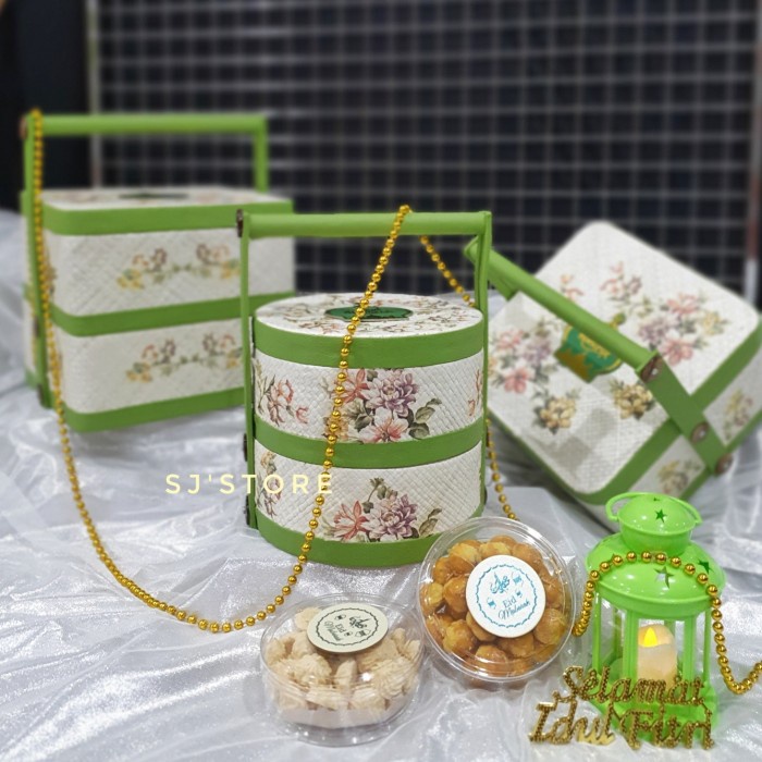 

Hiasan box kue kering makanan hampers lebaran idul fitri parcel - 3