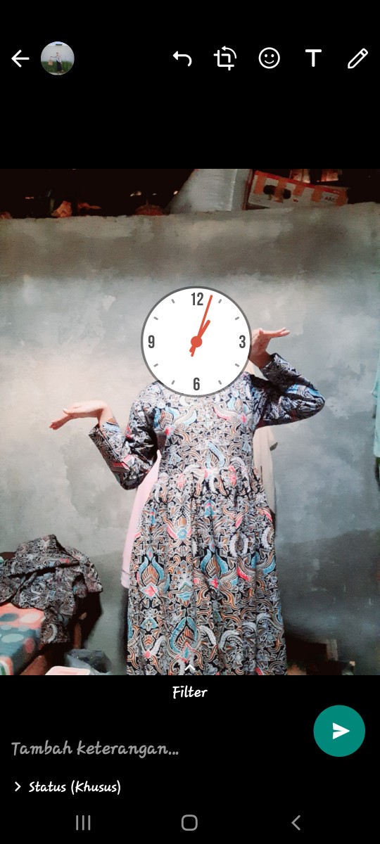 Couple Batik Keluarga Sarimbit Gamis Familly Set Hrb026