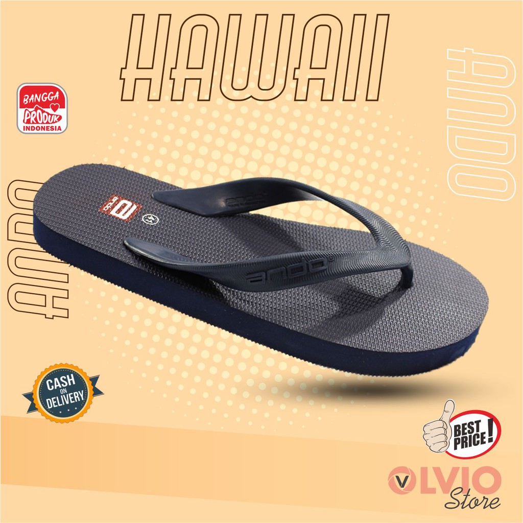 Ando HAWAII Basic - Sandal Fashion Trendy Pria Dewasa Ando Original-2